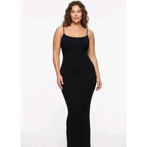 SKIMS Soft Lounge Slip Long Maxi Dress Onyx NWT Women’s L